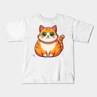 Cute ginger cat body Kids T-Shirt